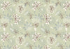 Cream and Brown Flower Pattern Light Green BG Seamless (WA - NPT0142)