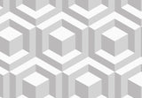 3D Cubic Pattern Light Gray BG Seamless (WA-3345853)