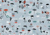 Assorted Hand Drawn Shapes Pattern Light Gray BG Seamless (WA-KAT0118)