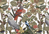 Parrot and Plants Pattern White BG Seamless (WA-2837650)