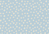 White Flower Pattern Light Blue BG Seamless (WA - 3891876)