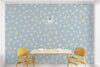 White Flower Pattern Light Blue BG Seamless (WA - 3891876)