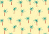 Coconut Tree Pattern Pastel Yellow BG Seamless (WA - 4268729)