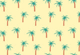 Coconut Tree Pattern Pastel Yellow BG Seamless (WA - 4268729)