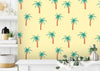 Coconut Tree Pattern Pastel Yellow BG Seamless (WA - 4268729)