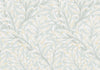 White Leaves Pattern Gray BG Seamless (WA - RP496133)